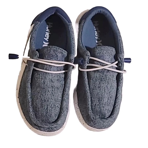 Hurley Melky slip on canvas shoes in a blue denim color, boys size 5 women’s 6 - Picture 6 of 9